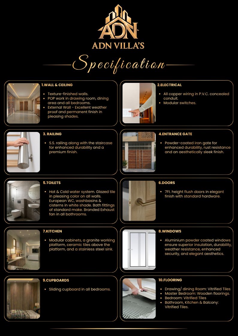 ADN Villa's Specification Sheet