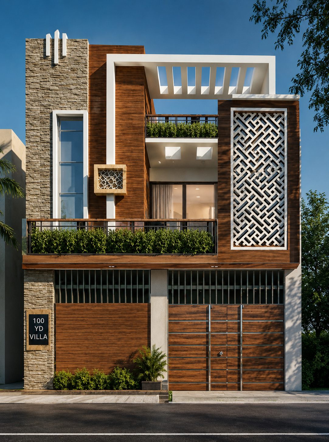 100 Sq Yd Villa Elevation