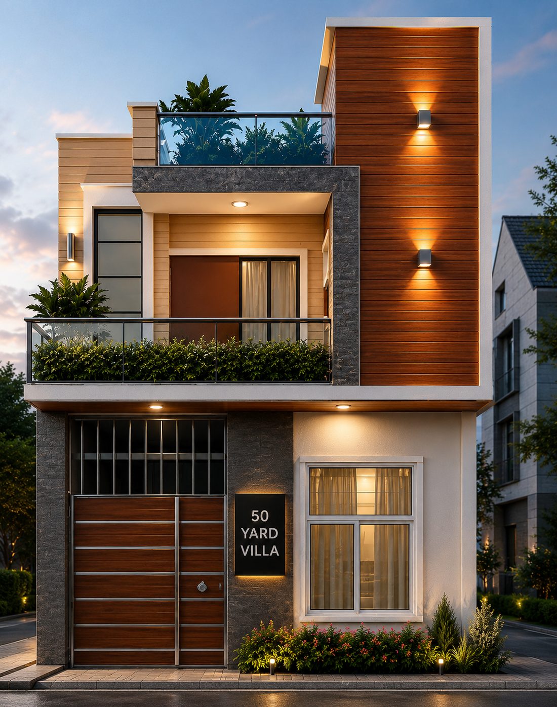 50 Sq Yd Villa Elevation