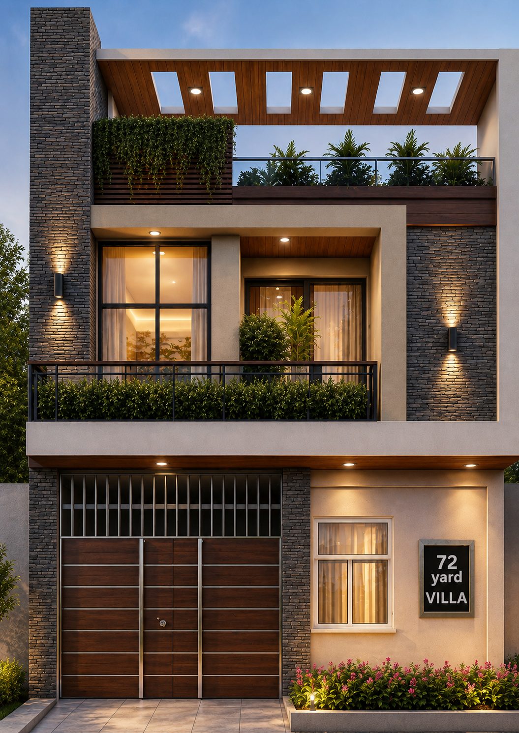 72 Sq Yd Villa Elevation