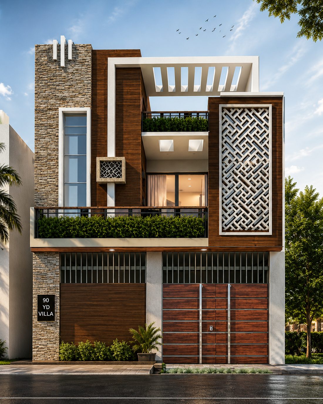 90 Sq Yd Villa Elevation